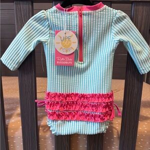 Ruffle Butts Rashguard Swimsuit